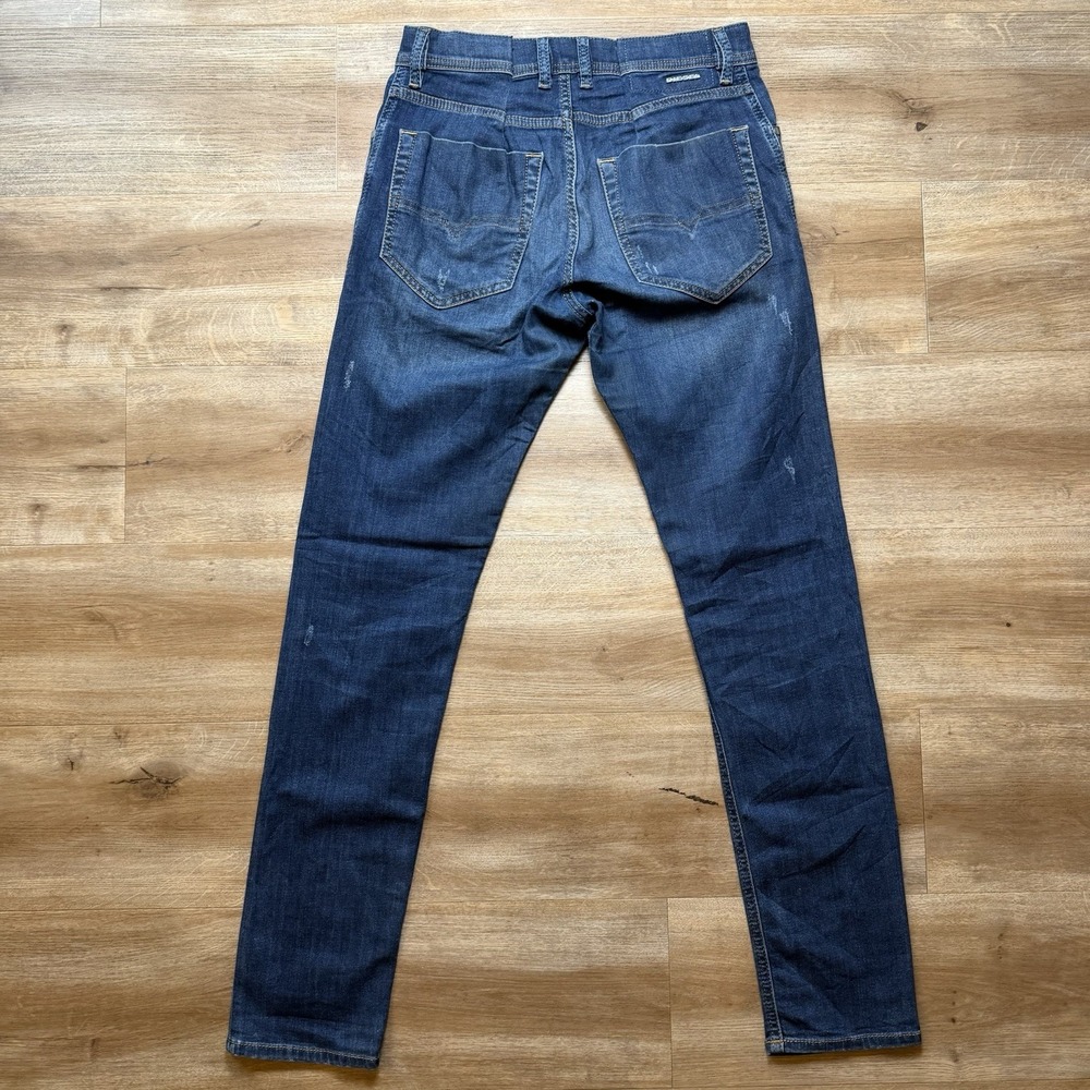 Diesel Jeans Men 28x32 Blue Tepphar Slim Carrot Stretch Denim Dark 0688A (Tag30) - Picture 3 of 14